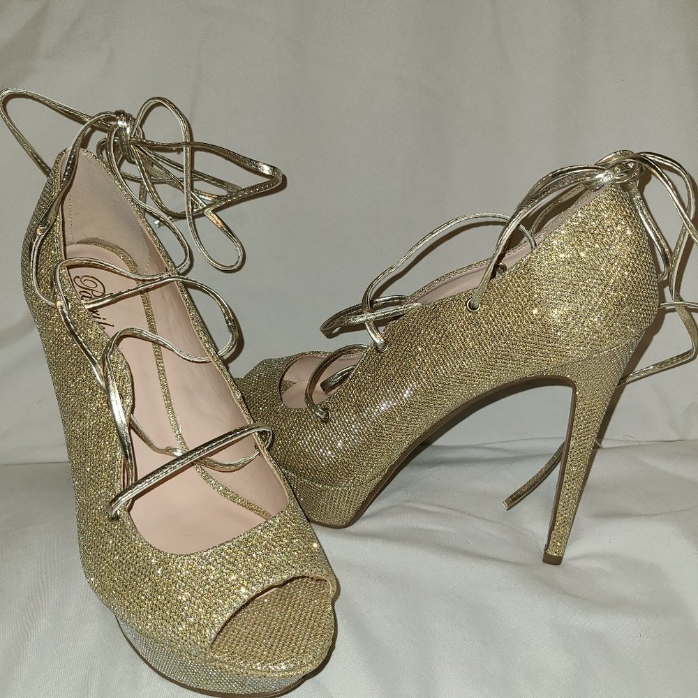 Paprika Gold Platform Pumps | US SIze 10